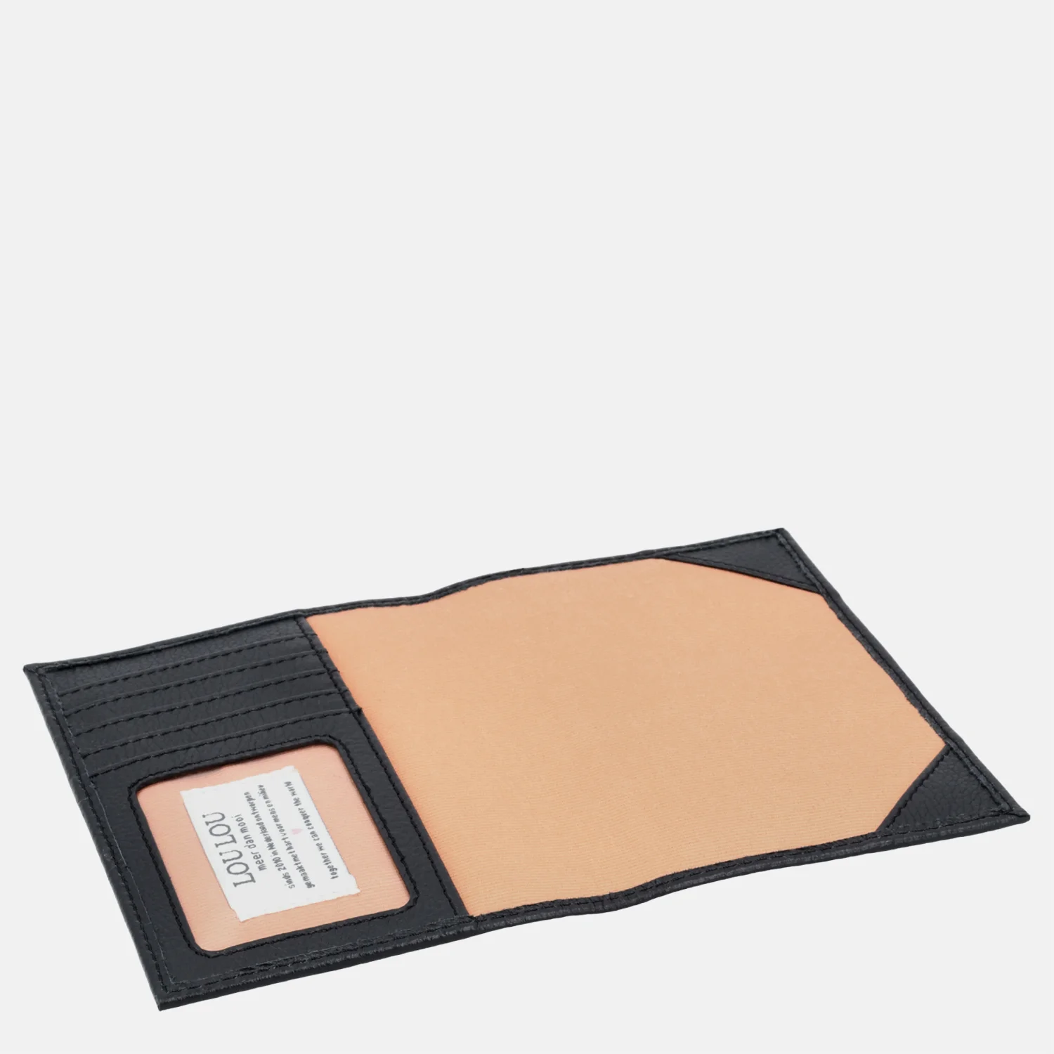 Loulou Essentiels Petite Valise paspoorthoes black bij Duifhuizen