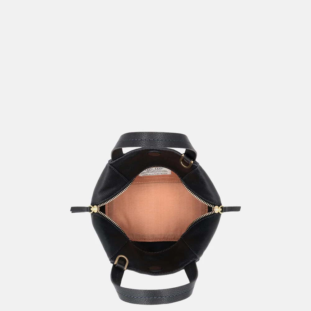 Loulou Essentiels Elodie handtas dark navy bij Duifhuizen