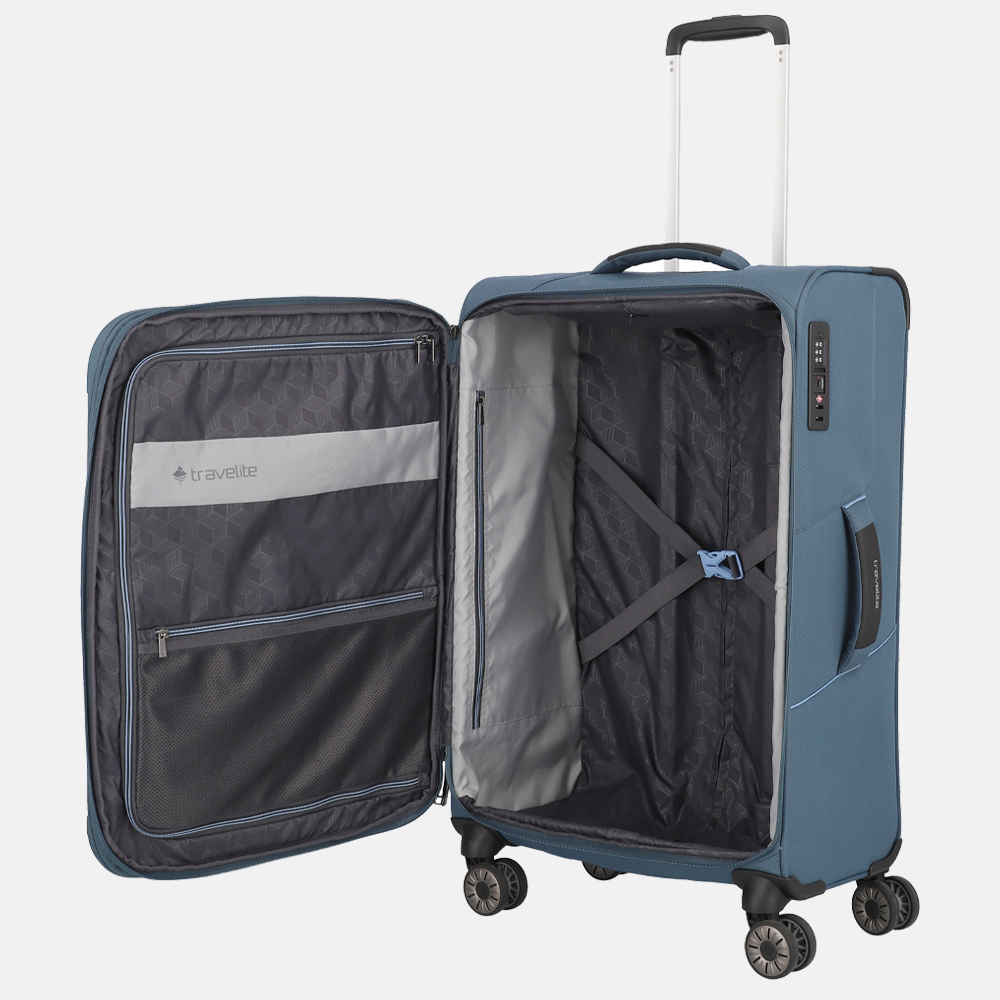Travelite Skaii koffer 67 cm blue bij Duifhuizen
