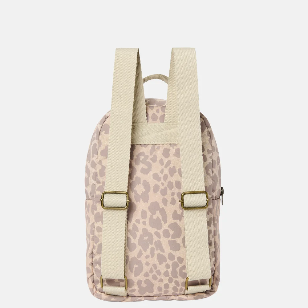 Studio Noos Puffy Mini backpack beige leopard bij Duifhuizen