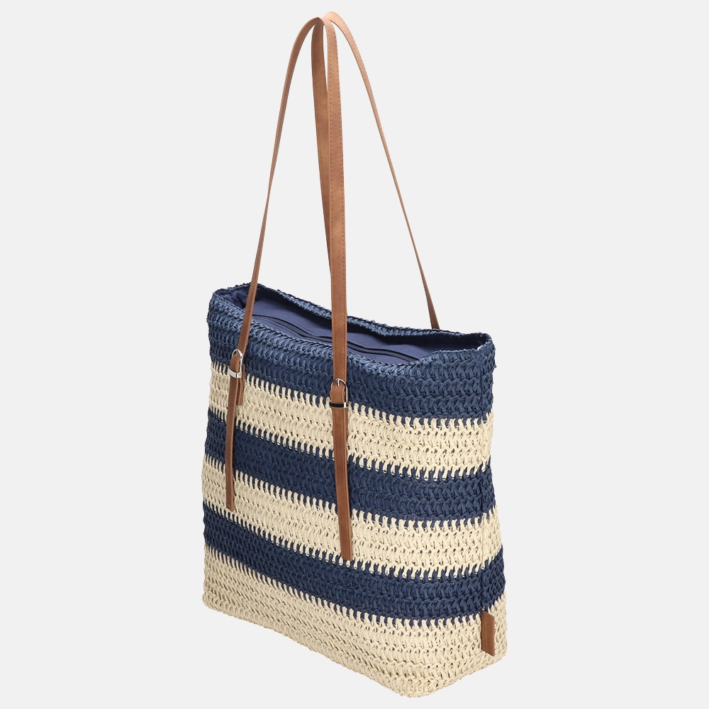 PE Florence shopper riet donkerblauw  bij Duifhuizen