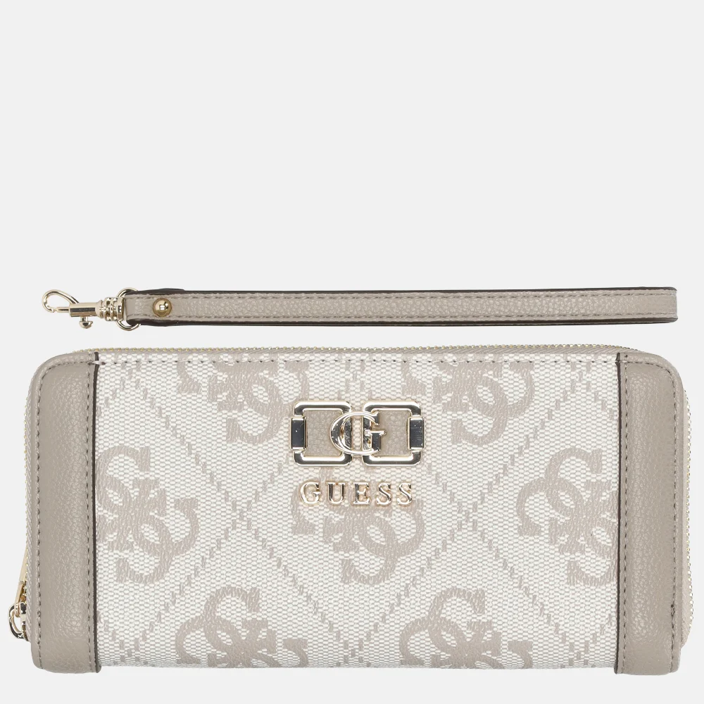 Guess Karnilla portemonnee L dark taupe logo