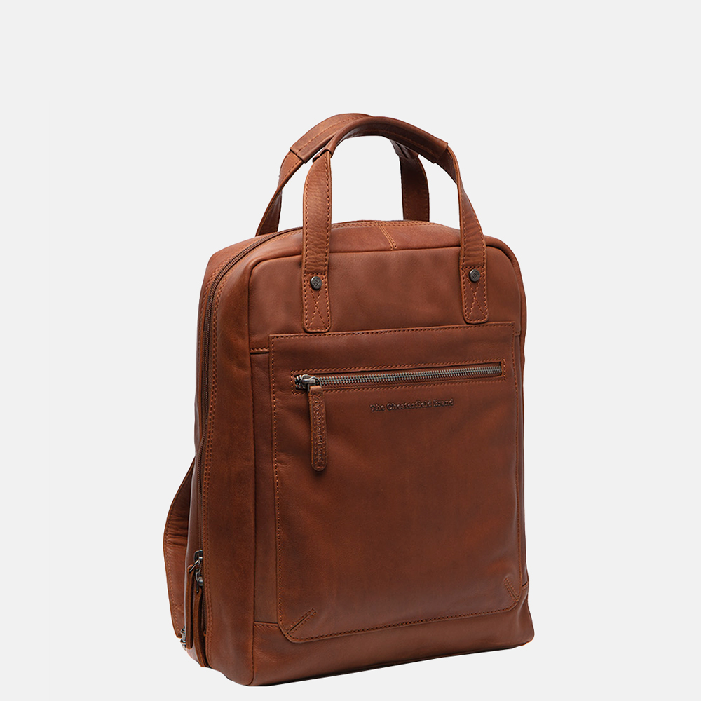 Chesterfield Honolulu rugzak 14 inch cognac bij Duifhuizen