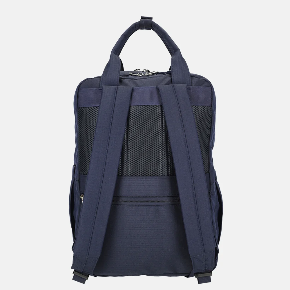 Enrico Benetti Luzern rugzak 2 vaks 17 inch blauw bij Duifhuizen