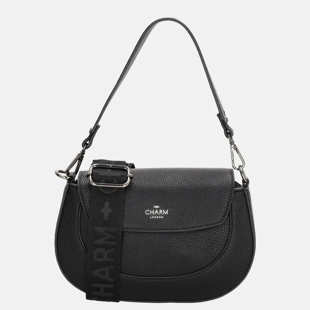Charm London Montmartre crossbody tas zwart