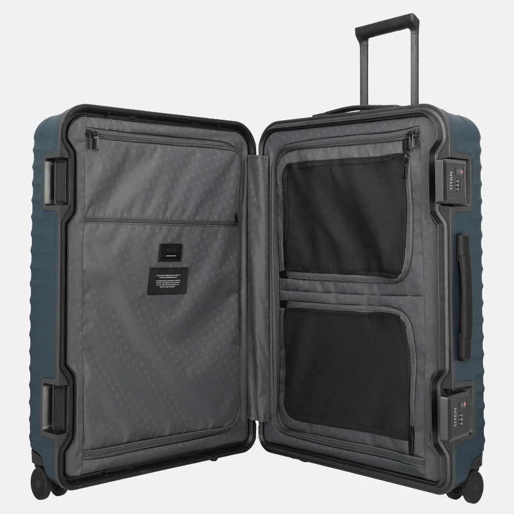 Titan Overseas reiskoffer 75 cm midnight blue bij Duifhuizen