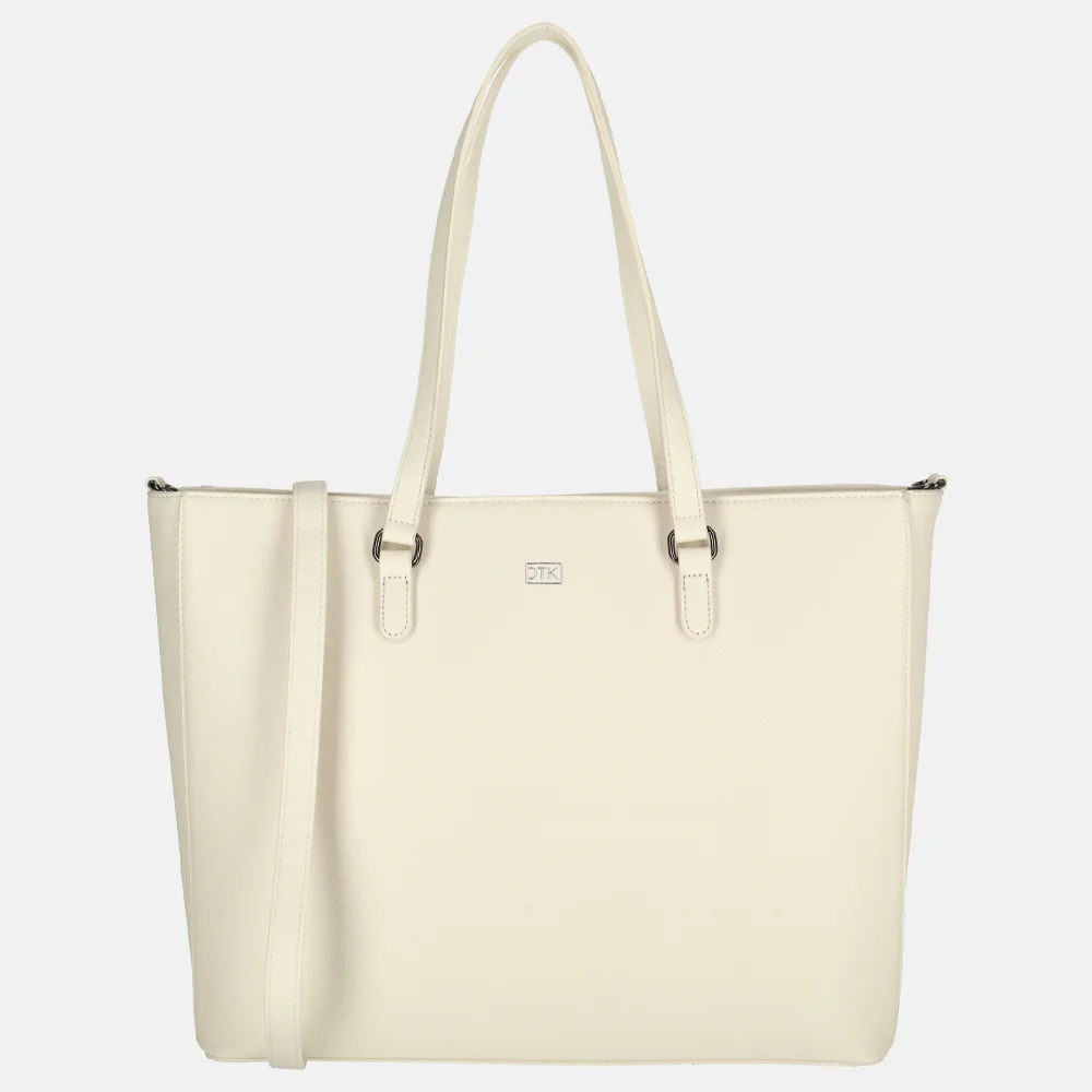 Duifhuizen Saffiano shopper L creme
