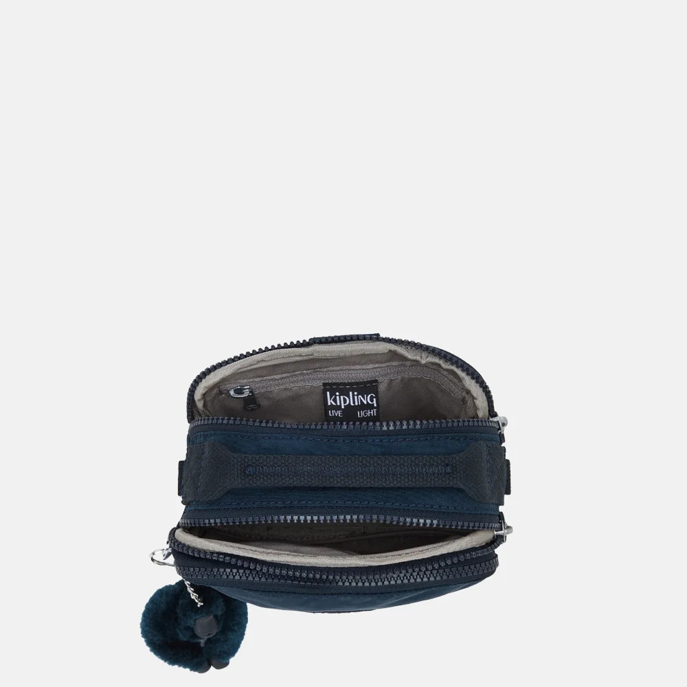 Kipling Cahir handtas 3-in-1 blue bleu bij Duifhuizen