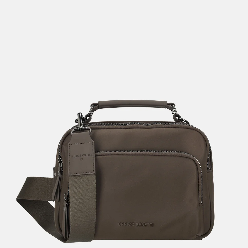 Enrico Benetti Caroline crossbody 3rits donkerbruin bij Duifhuizen
