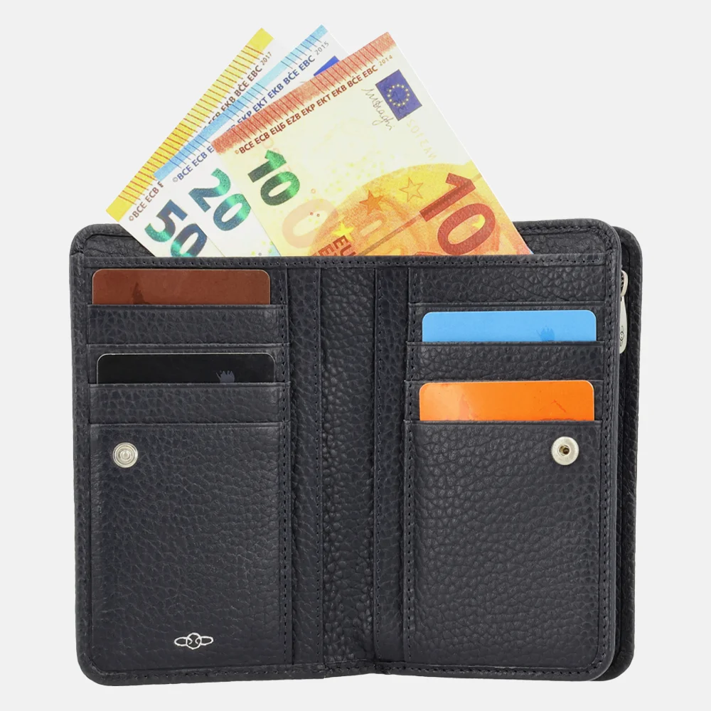 Charm London Washington portemonnee blauw bij Duifhuizen