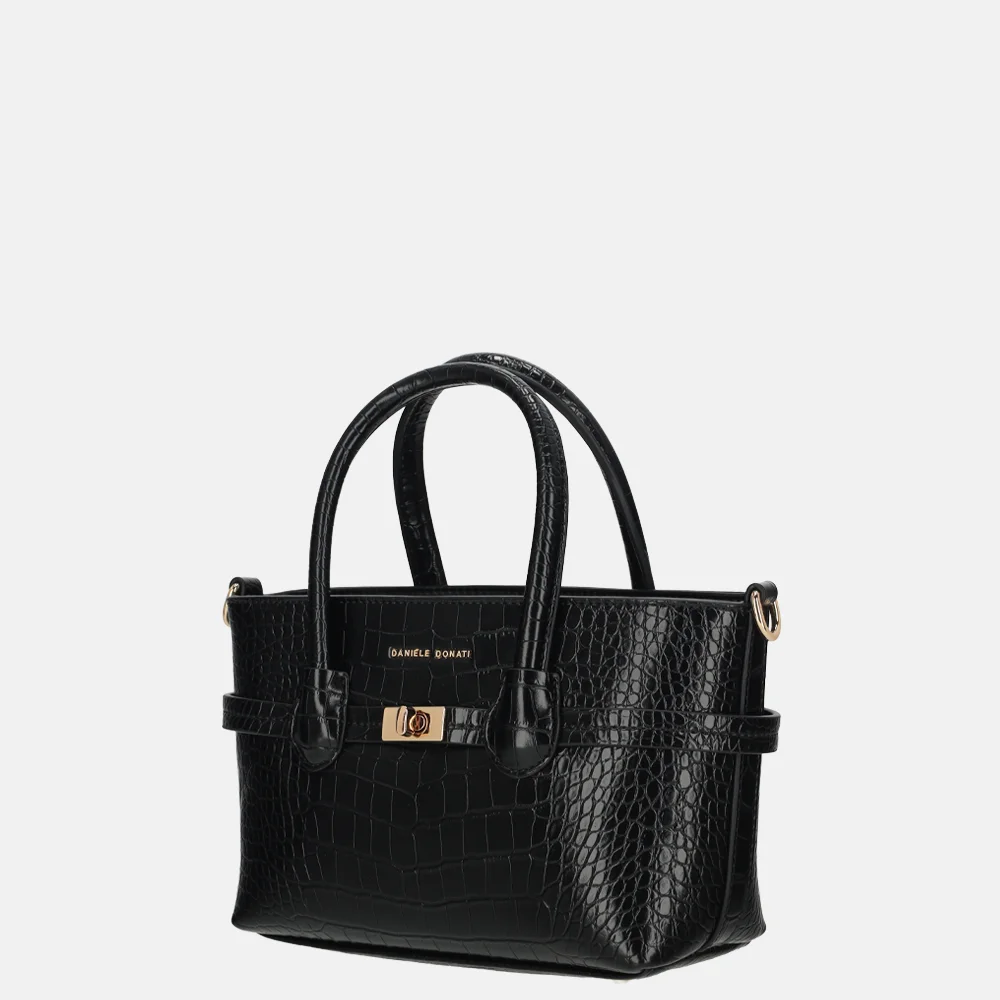 Daniele Donati handtas croco XS black bij Duifhuizen