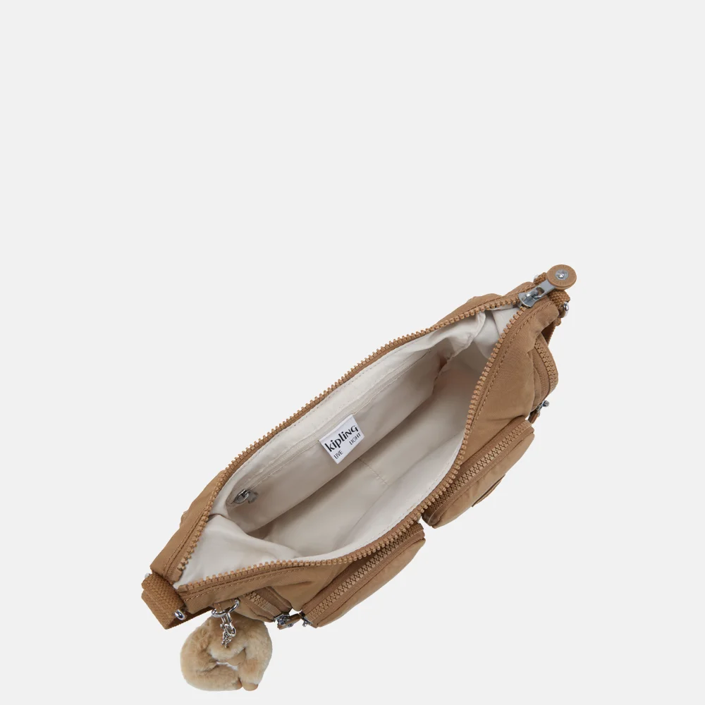 Kipling Rikka crossbody tas S early tan bij Duifhuizen