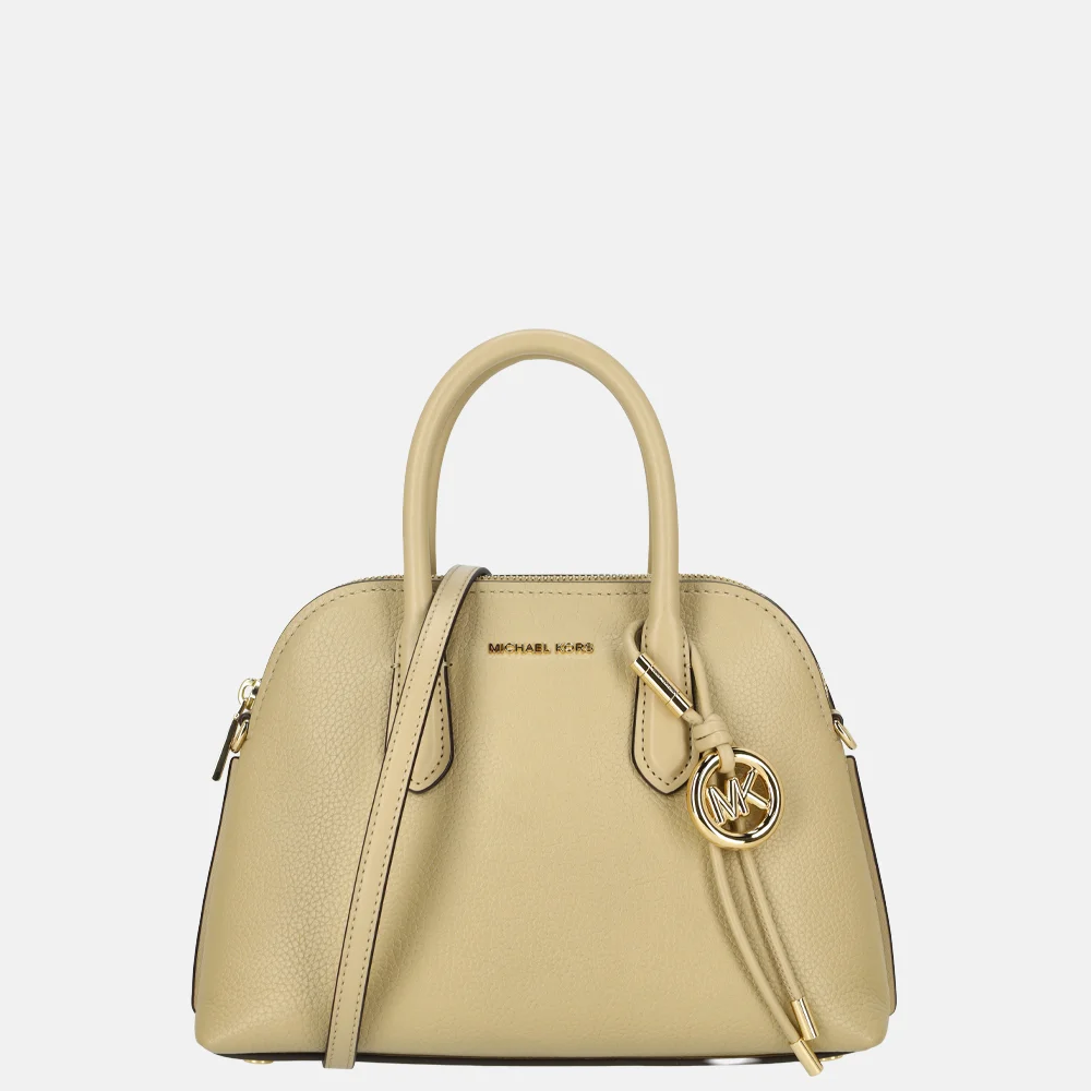 Michael Kors Freddie dome satchel handtas M khaki bij Duifhuizen