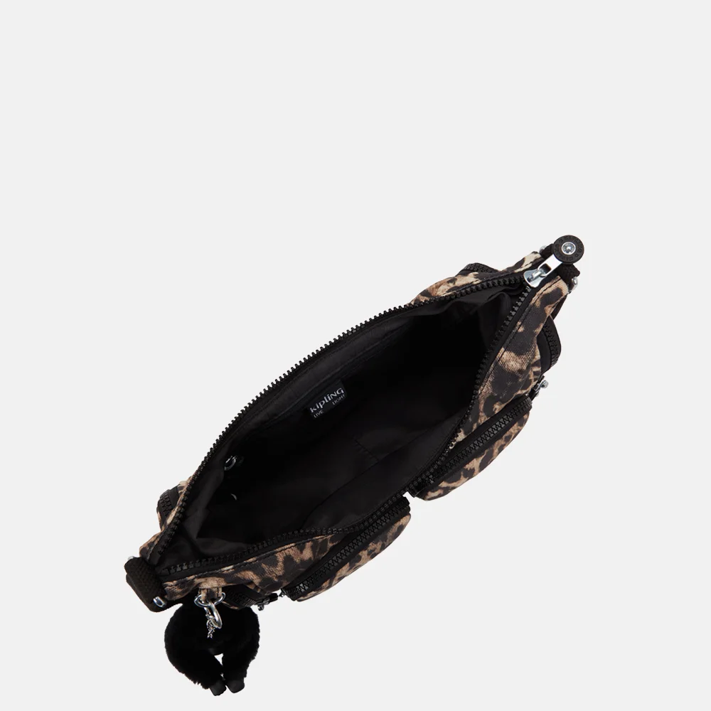 Kipling Rikka crossbody tas S wild leopard bij Duifhuizen