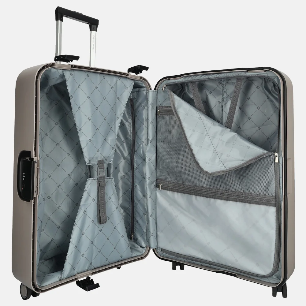 Enrico Benetti reiskoffer L 75 cm taupe bij Duifhuizen