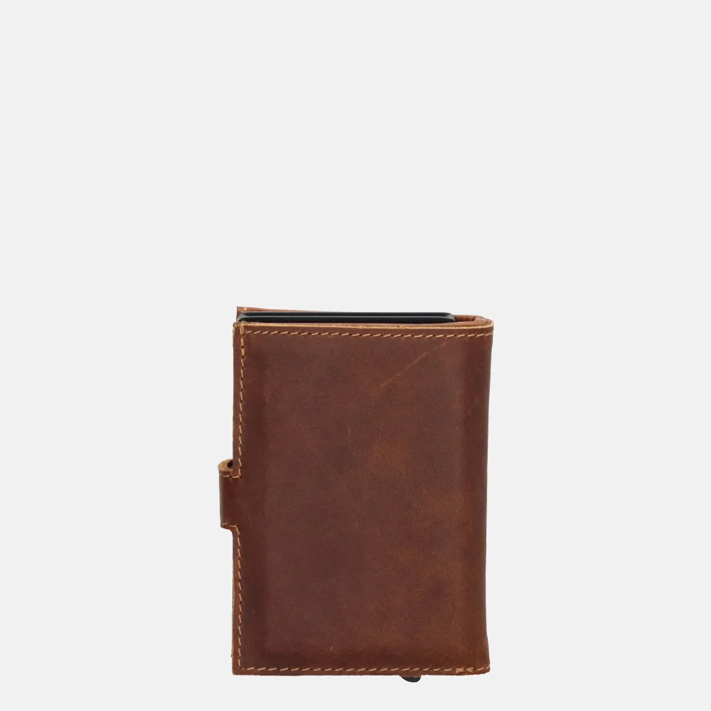 Hide & Stitches Safety Wallet pasjeshouder cognac bij Duifhuizen