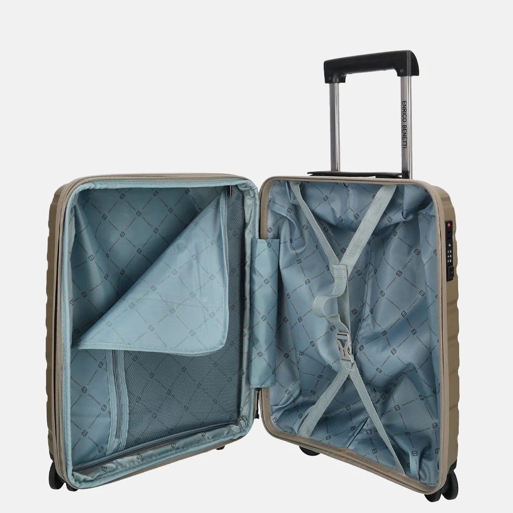 Enrico Benetti San Francisco handbagage koffer 55 cm champagne bij Duifhuizen