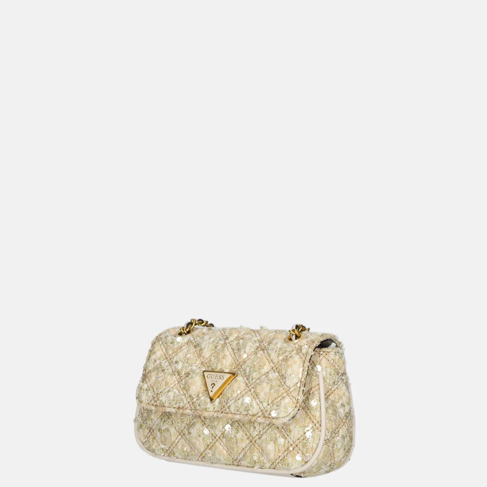 Guess Guilly mini convertible crossbody tas gold multi bij Duifhuizen