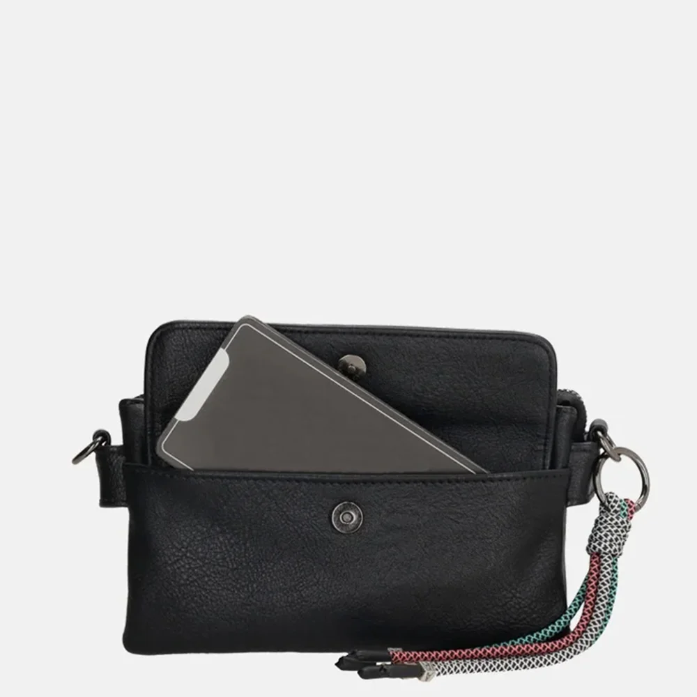 Charm London Tottingham crossbody tas S black bij Duifhuizen