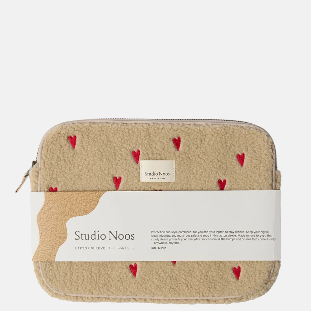Studio Noos teddy laptophoes 13 inch ecru