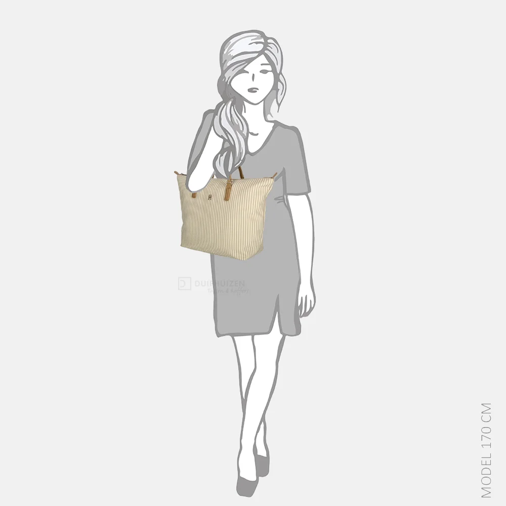 Tommy Hilfiger Poppy Summer tote shopper khaki bij Duifhuizen