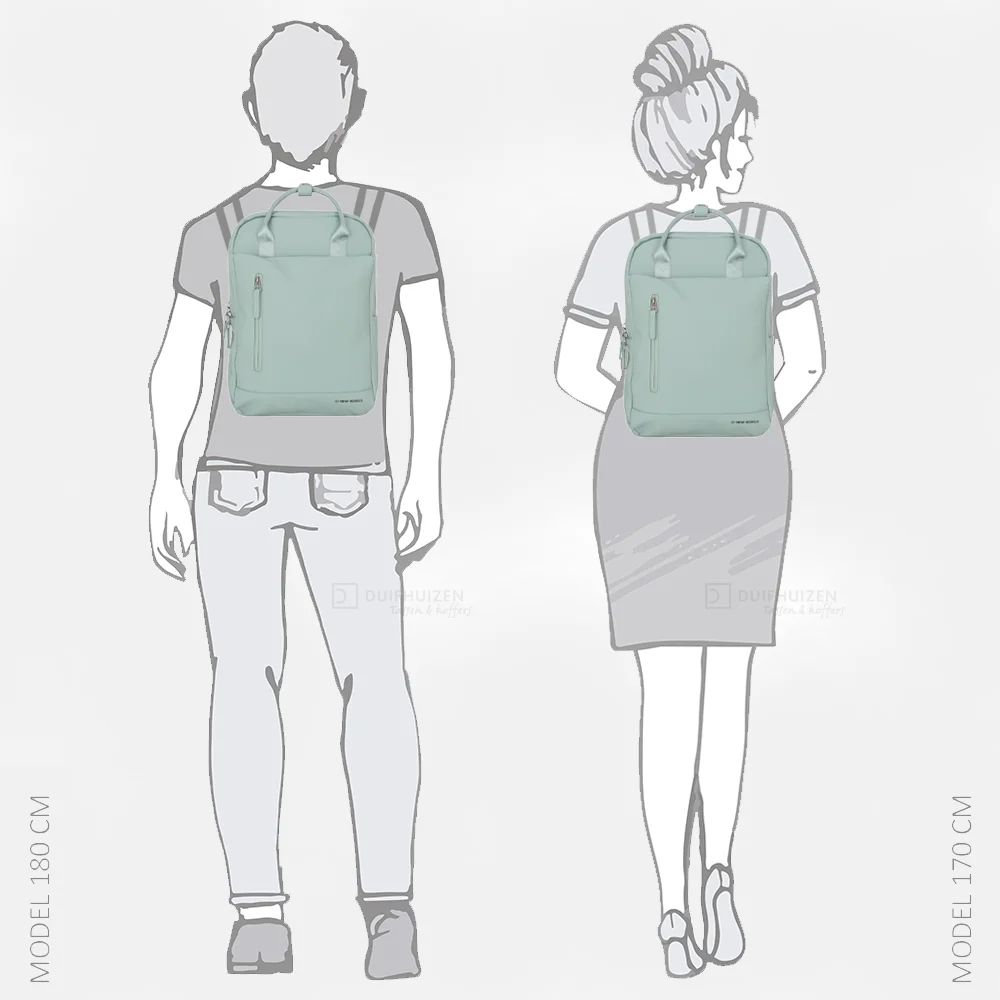 New Rebels Harper rugzak 13.3 inch salie groen bij Duifhuizen