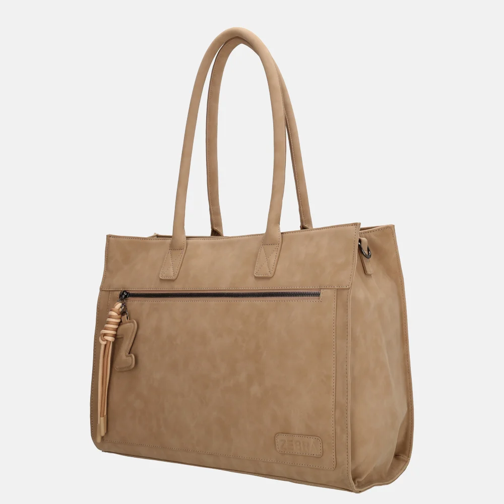 Zebra Trends Rosalyn laptopshopper 14 inch zand bij Duifhuizen