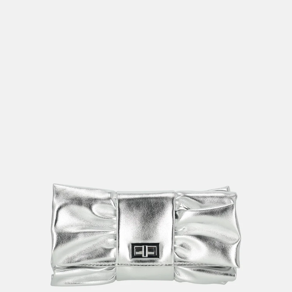 Firenze strik clutch silver bij Duifhuizen