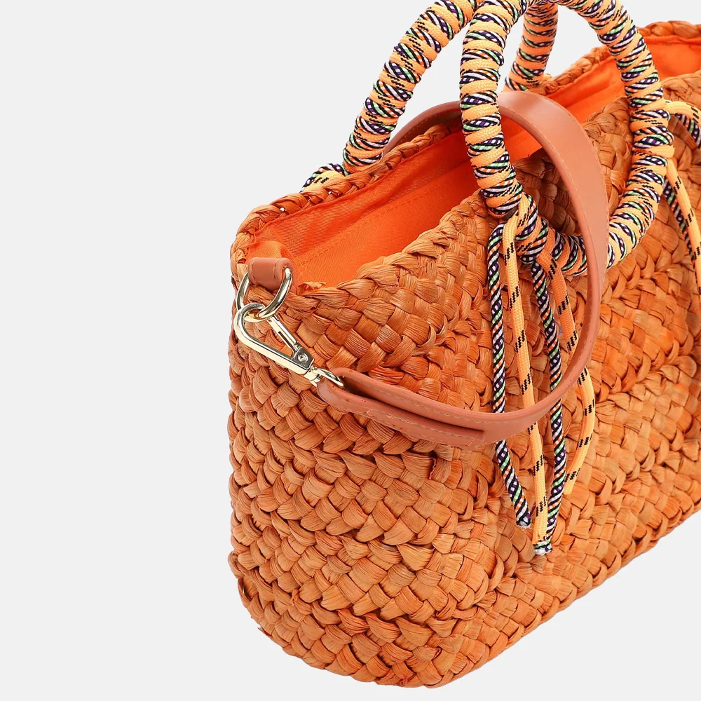 Emily & Noah Jolanda handtas riet S orange bij Duifhuizen