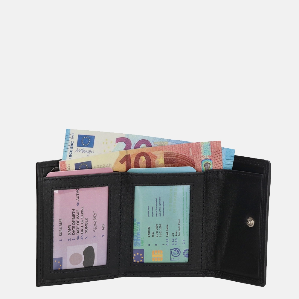 Gio Gini portemonnee zwart bij Duifhuizen