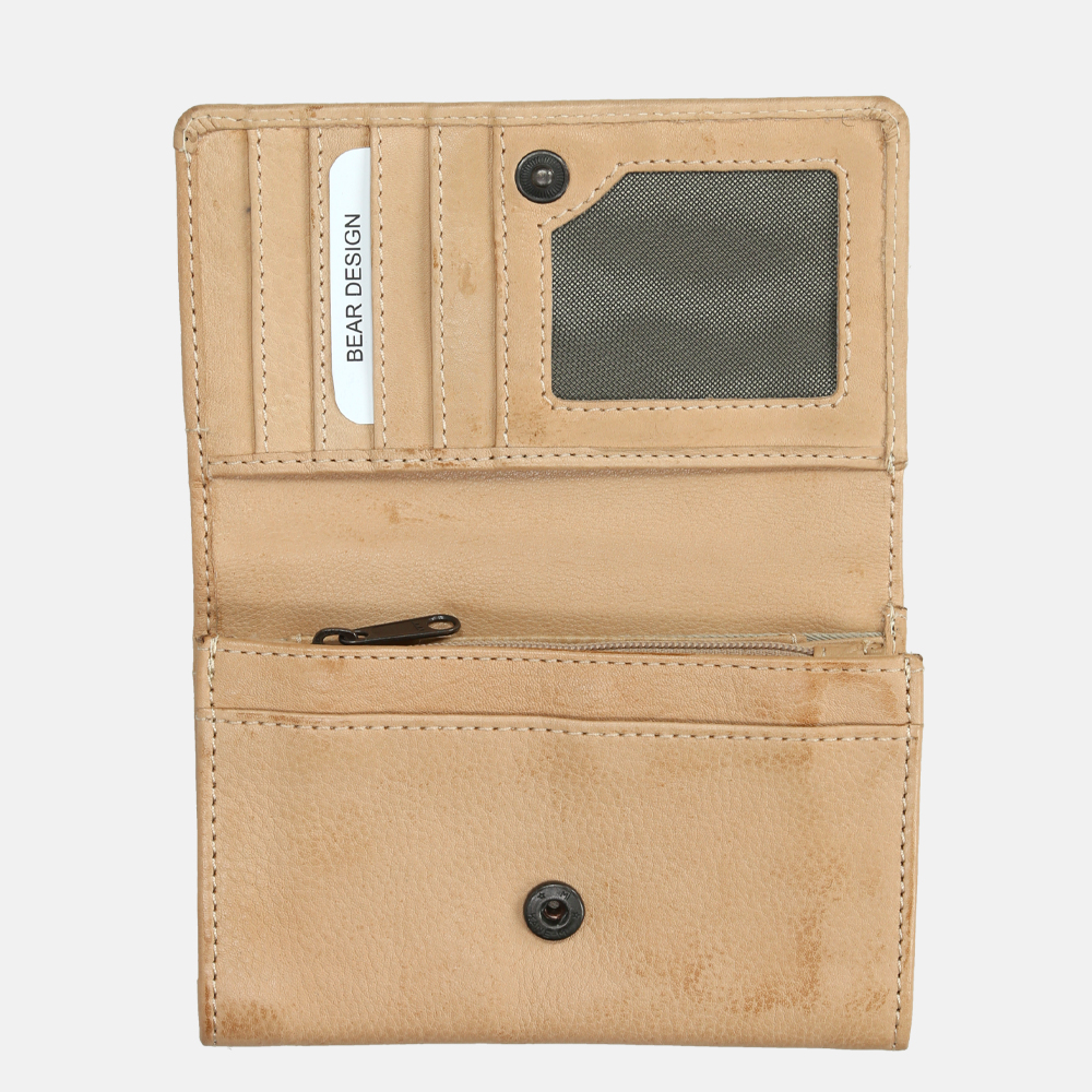 Bear Design Flappie portemonnee baltic beige bij Duifhuizen