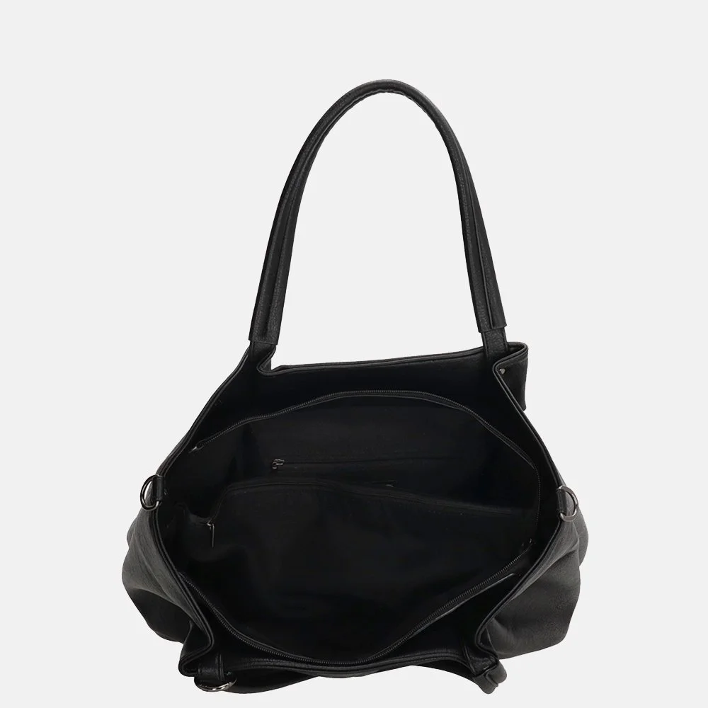 Charm London Tottingham shopper L black bij Duifhuizen