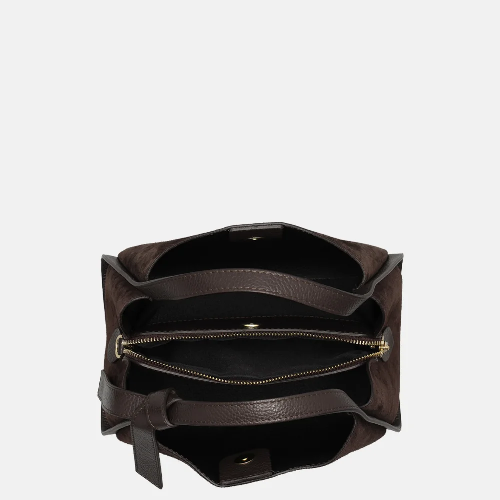 Charm London Knott handtas S donkerbruin bij Duifhuizen