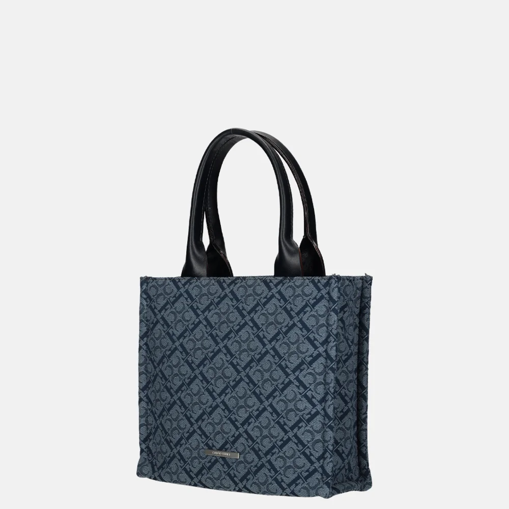 Claudio Ferrici Logo handtas navy bij Duifhuizen