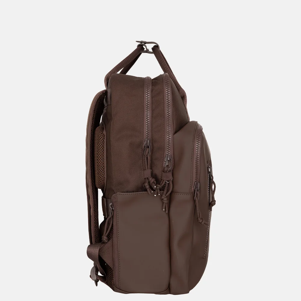 New Rebels William rugzak 15.6 inch donkerbruin bij Duifhuizen