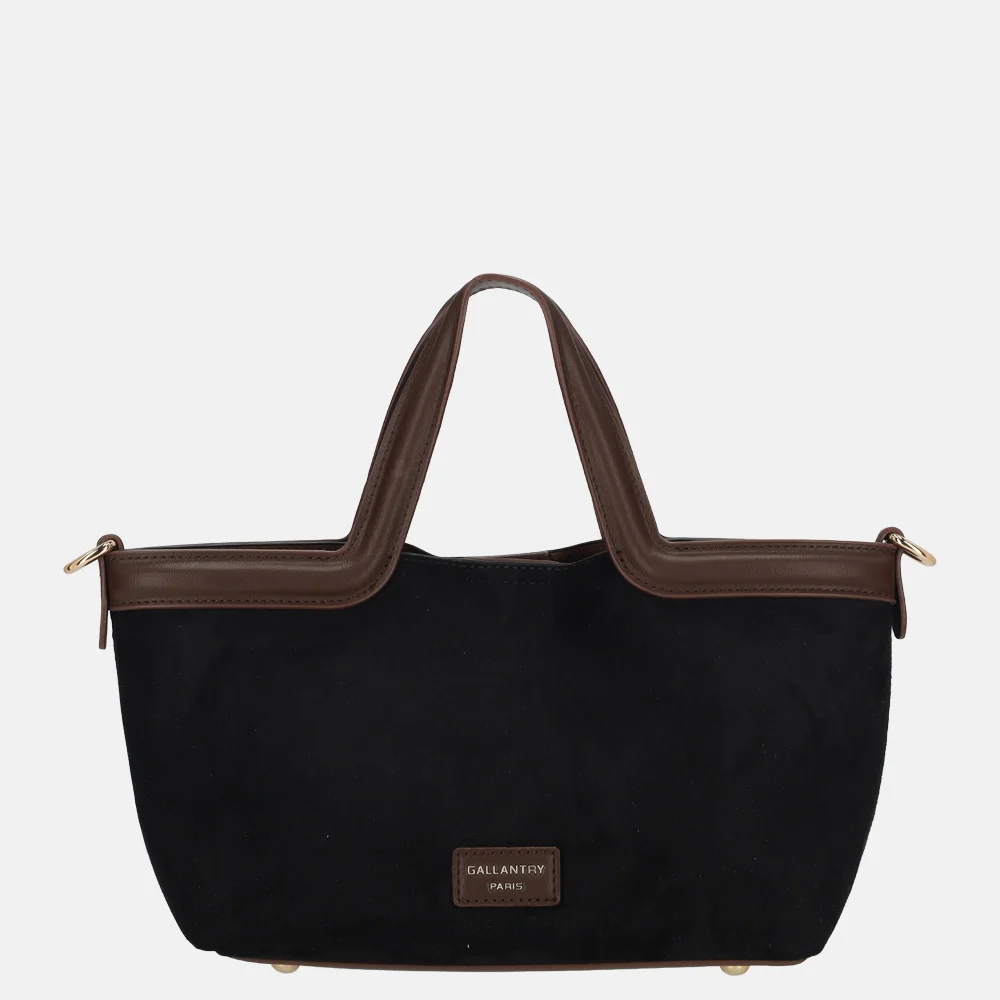 Firenze Suedine handtas black/coffee bij Duifhuizen