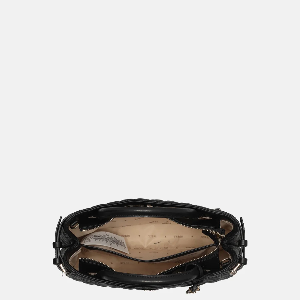 Guess Paisleigh Girlfriend satchel handtas black bij Duifhuizen