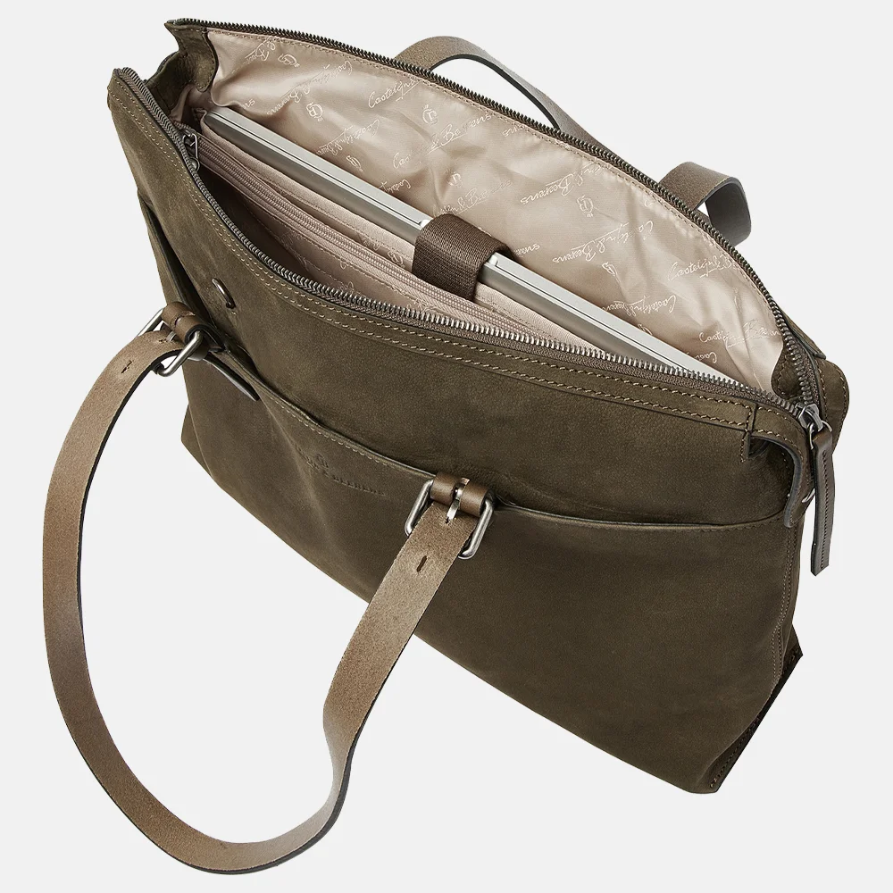 Castelijn en Beerens laptoptas 15 inch dark military | 021506-Groen Castelijn en Beerens laptoptas 15 inch dark military | 021506-Groen
