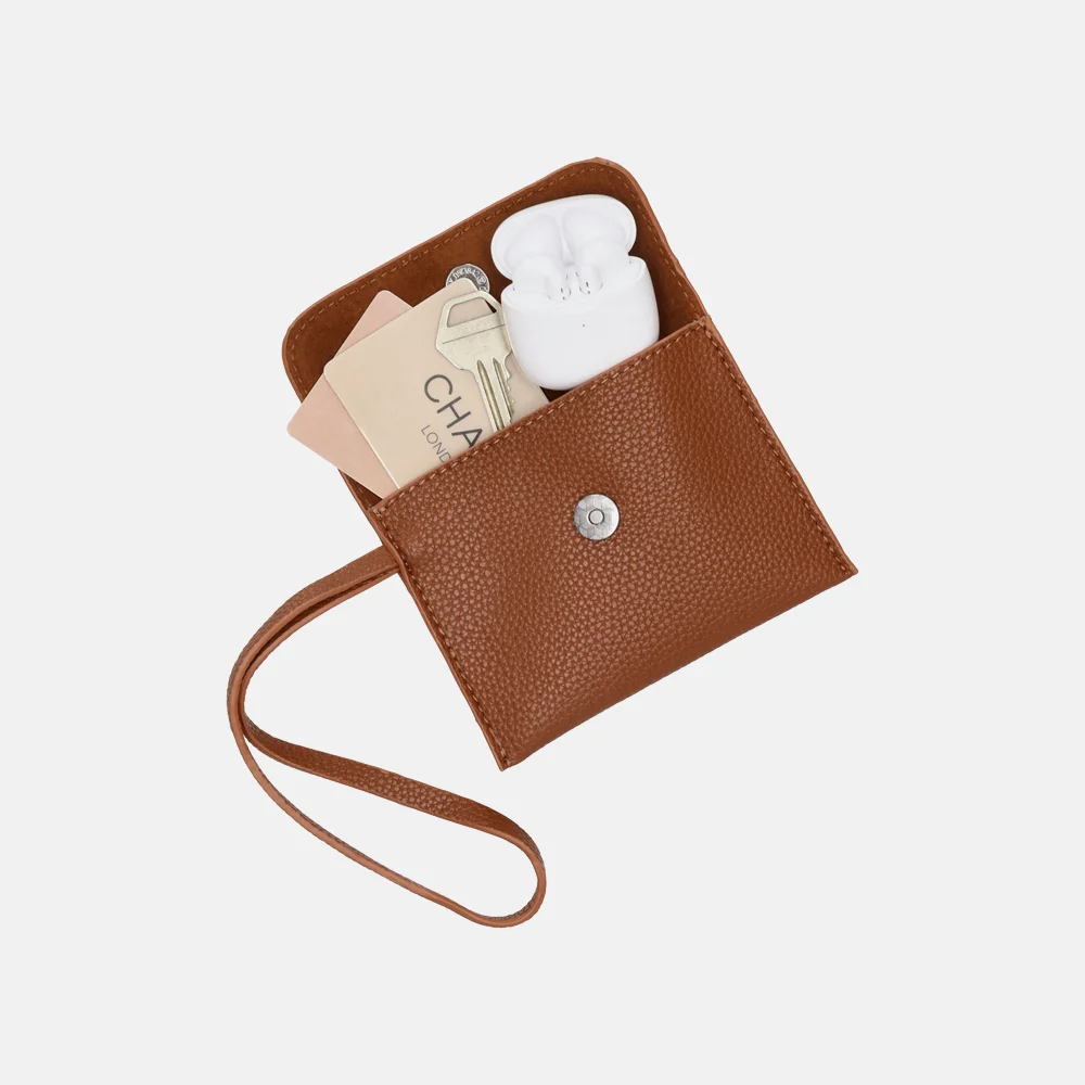 Charm London Debossed shopper M bruin bij Duifhuizen