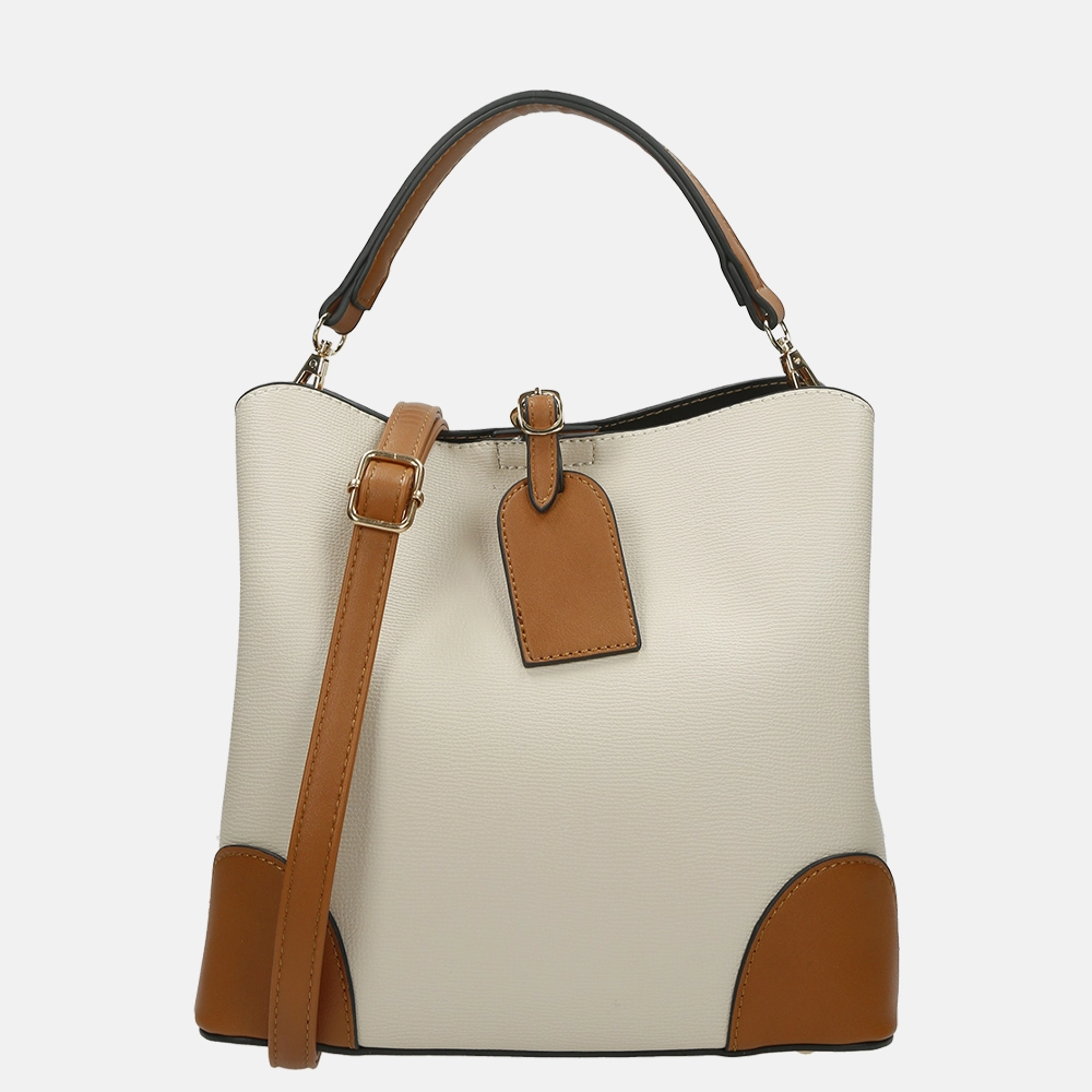 Firenze bucket handtas beige/brown