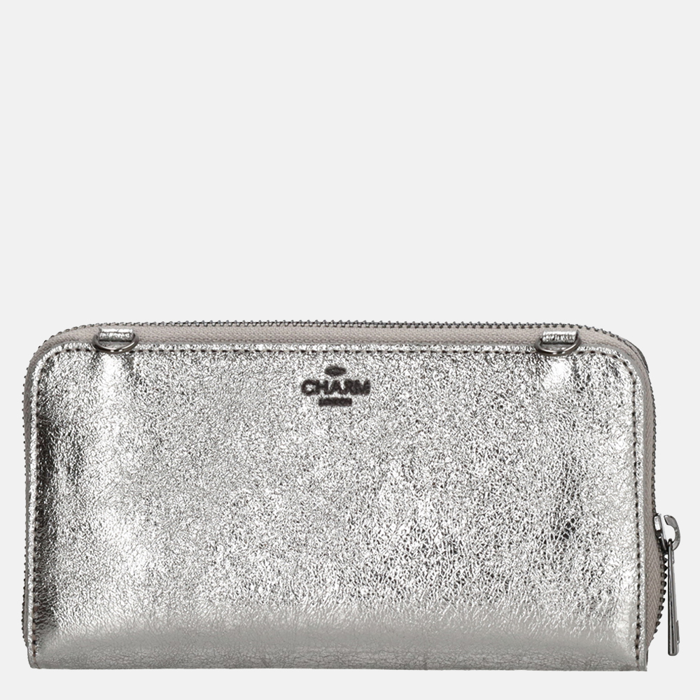 Charm London portemonnee/crossbody tas donkerzilver bij Duifhuizen