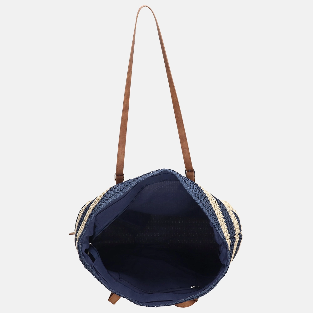 PE Florence shopper riet donkerblauw  bij Duifhuizen