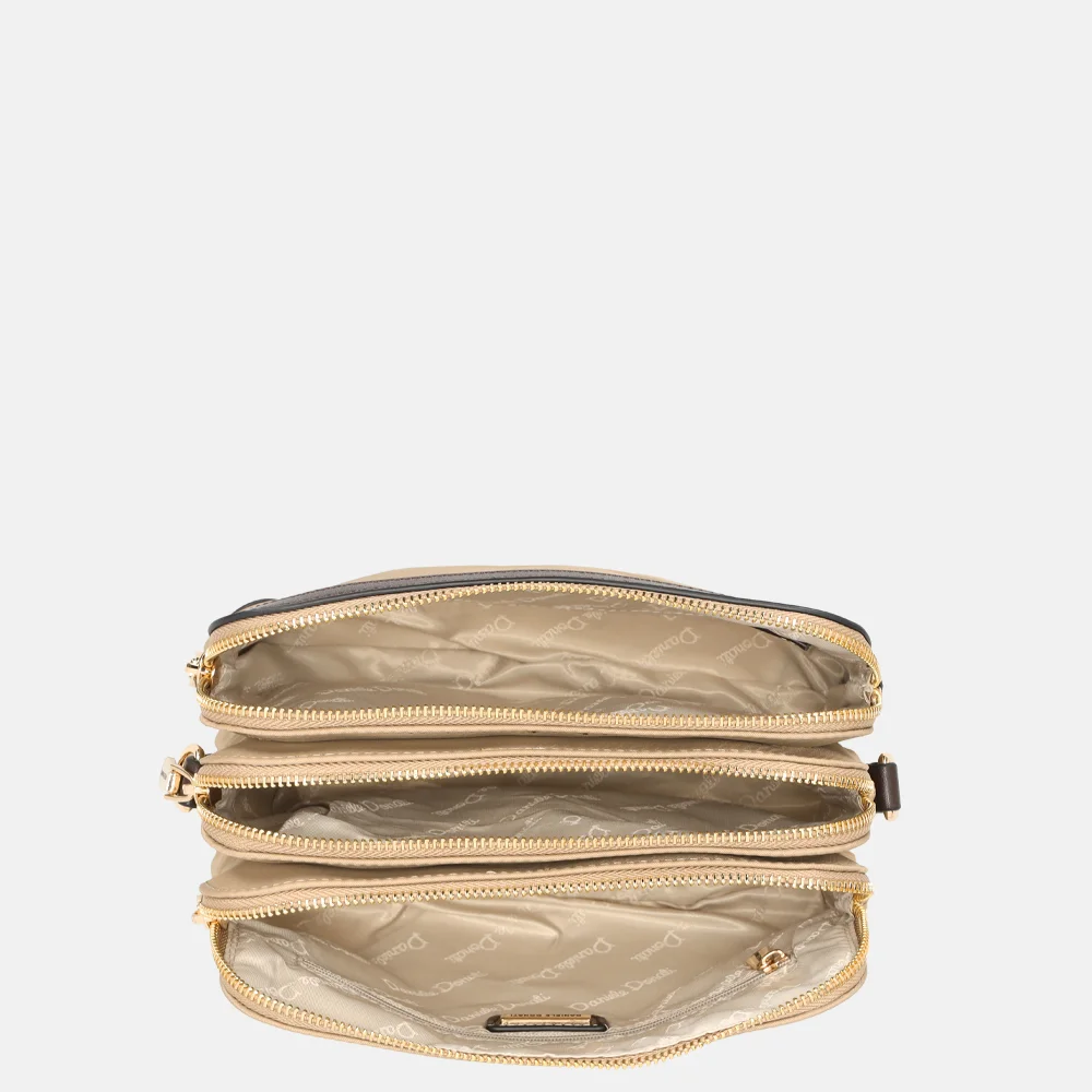 Daniele Donati crossbody tas taupe bij Duifhuizen