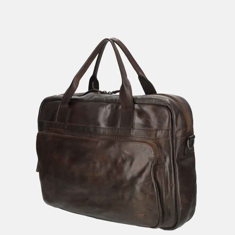 Bear Design Dani A4tas laptoptas 17 inch donkerbruin bij Duifhuizen