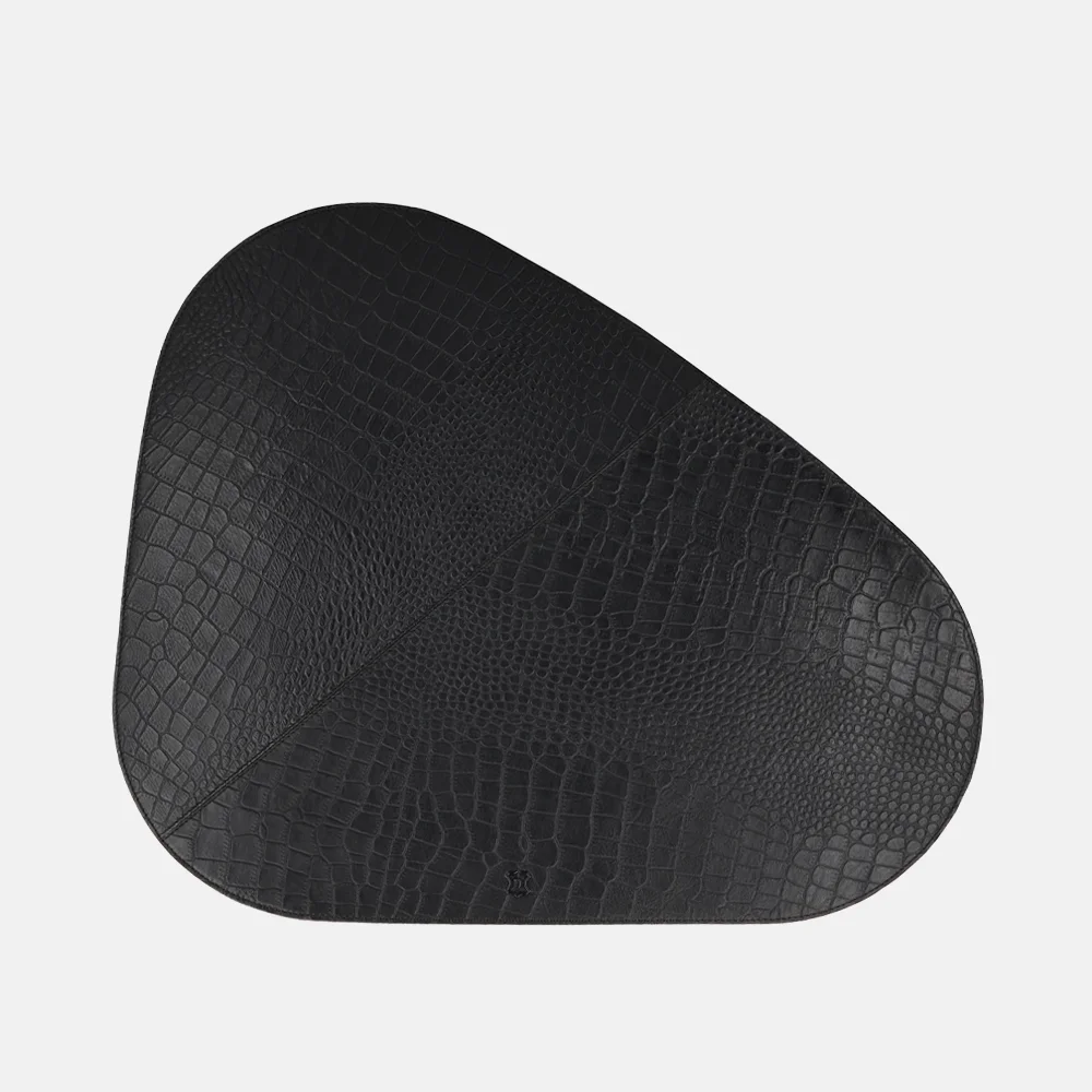 Chamada leren placemats organisch croco (2 stuks) black