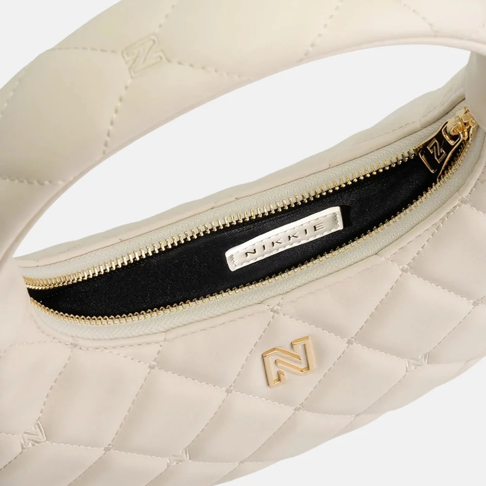 Nikkie Isla Diamond schoudertas cream bij Duifhuizen