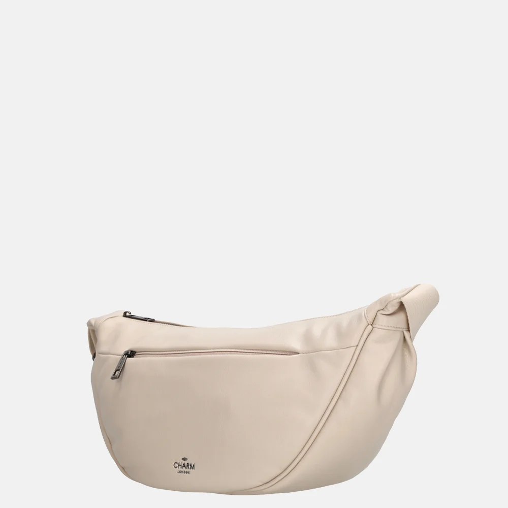 Charm London Lupin crossbody tas licht taupe bij Duifhuizen