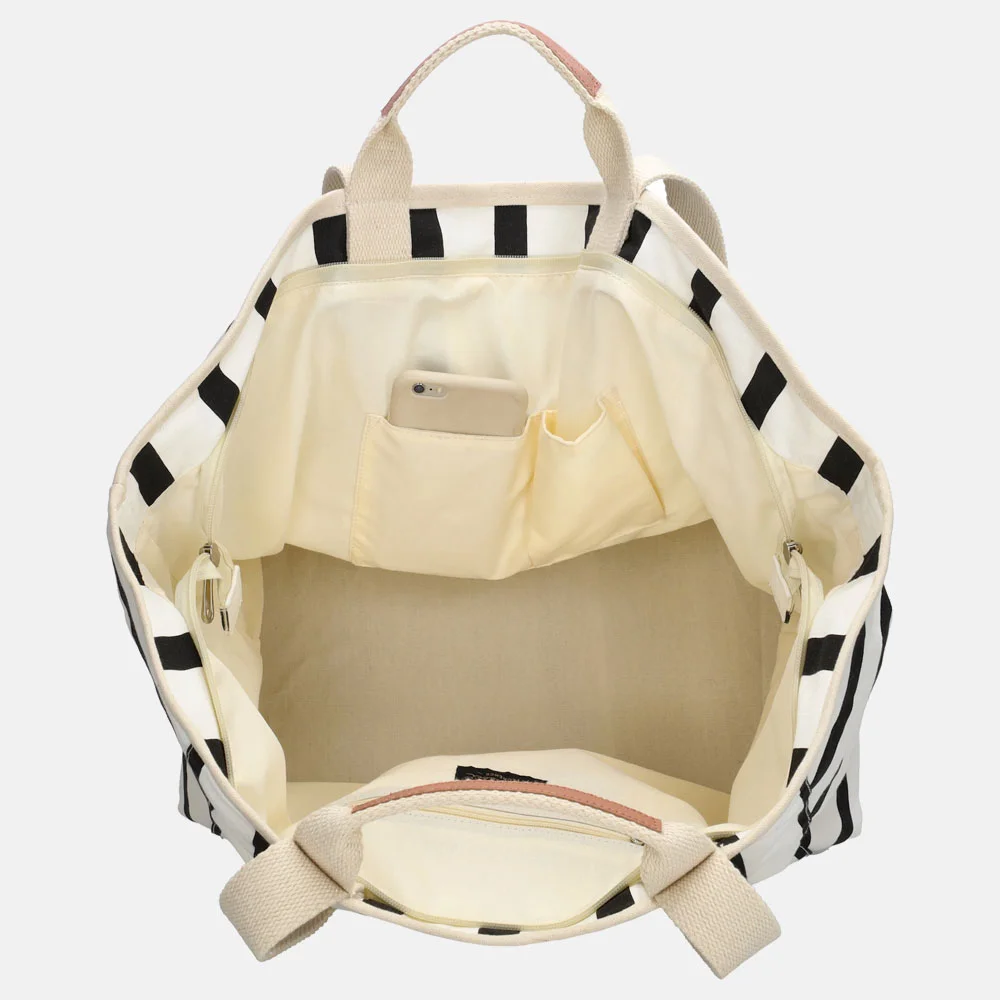 PE Florence strandtas zwart/wit bij Duifhuizen