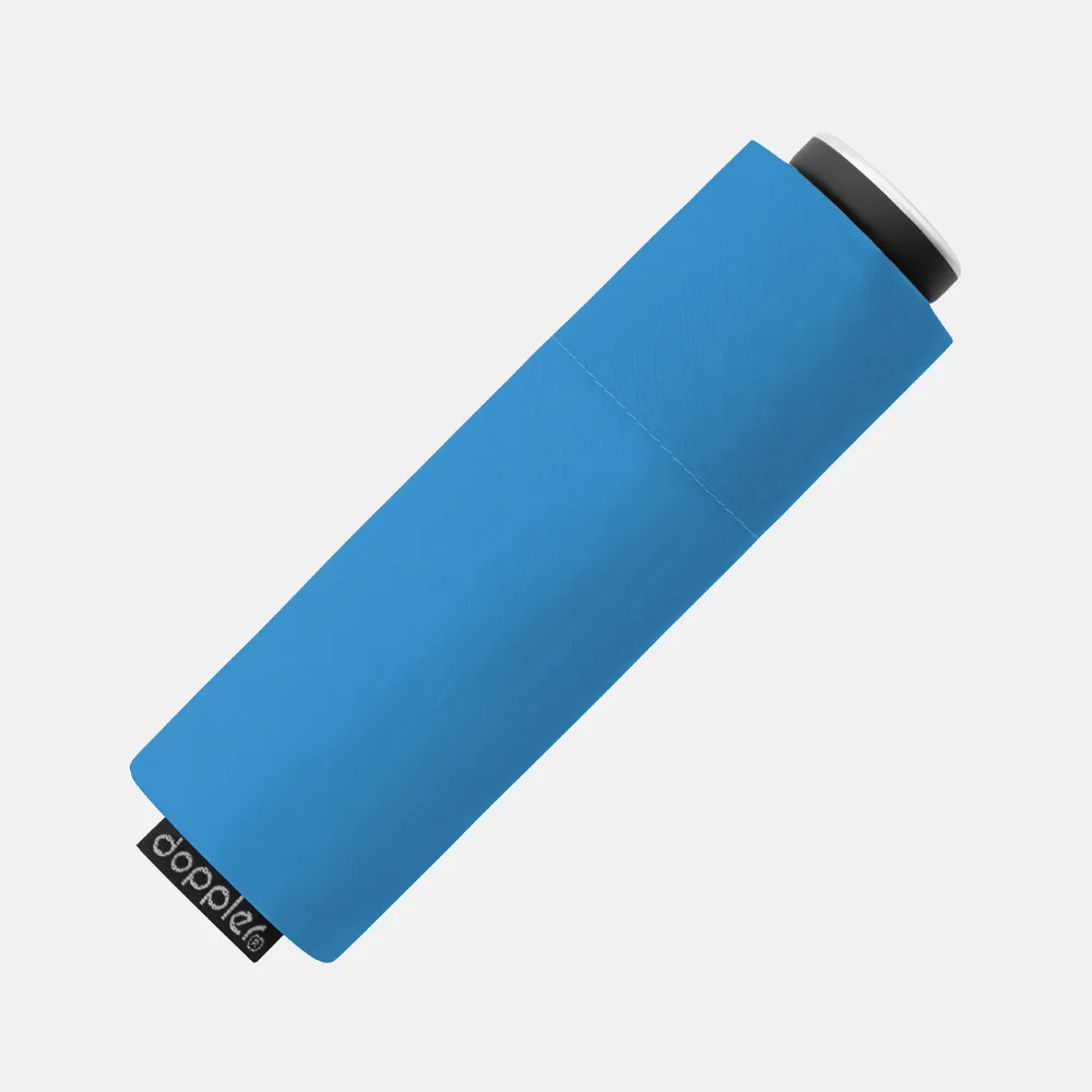 Doppler Fiber mini paraplu electric blue bij Duifhuizen