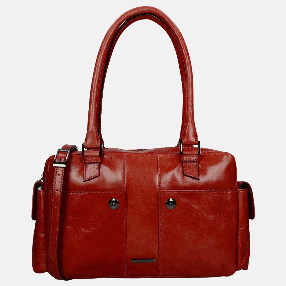 Claudio Ferrici Pelle Vecchia shopper red